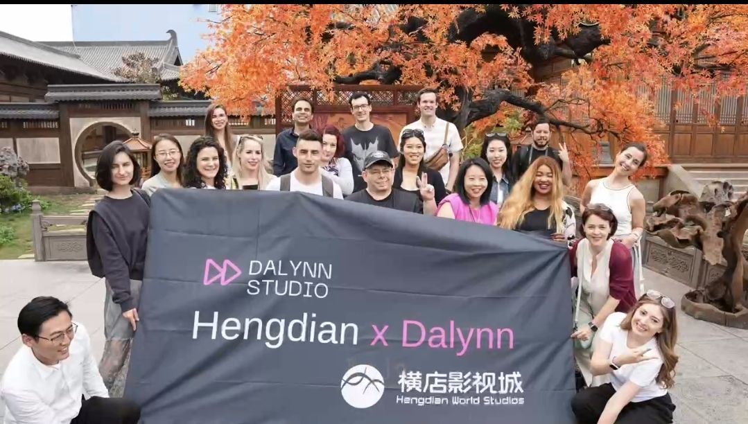 CGTN coverage of foreign producers at Hengdian
